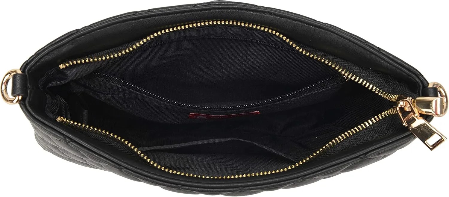 lola mae Women's Wristlet Handbags Simple Quilted Small Clutch Crossbody Bag