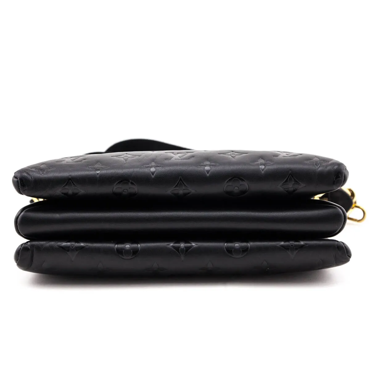 Louis Vuitton Black Monogram Embossed Lambskin Coussin PM