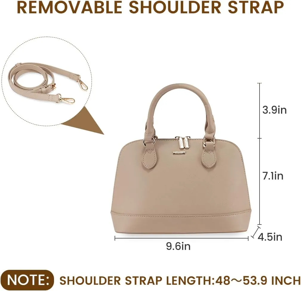 LOVEVOOK Purse for Women Small Crossbody Bags Classic Double Zip Top Handle Dome Satchel Bag