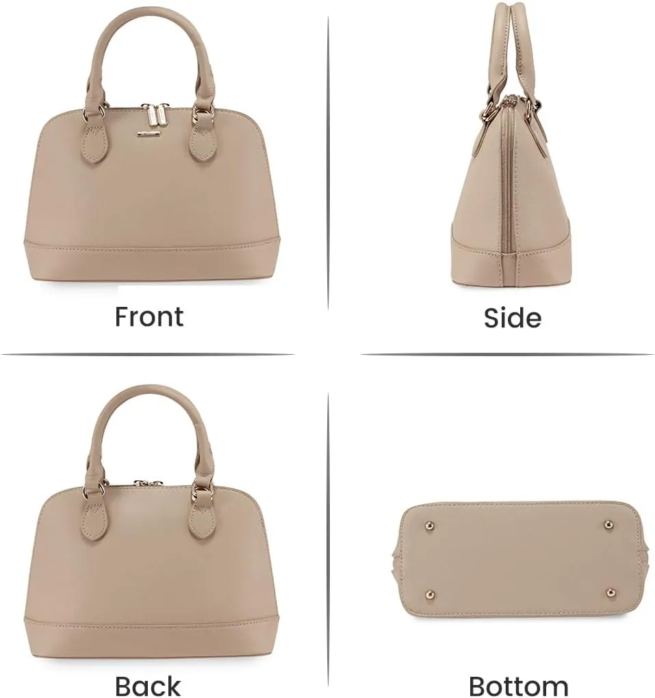 LOVEVOOK Purse for Women Small Crossbody Bags Classic Double Zip Top Handle Dome Satchel Bag