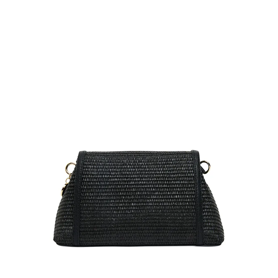 LUGANO CROSSBODY - BLACK WEAVE