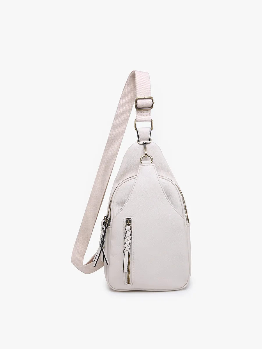 M2342 Nikki Dual Compartment Sling Pack Bag: Bubblegum