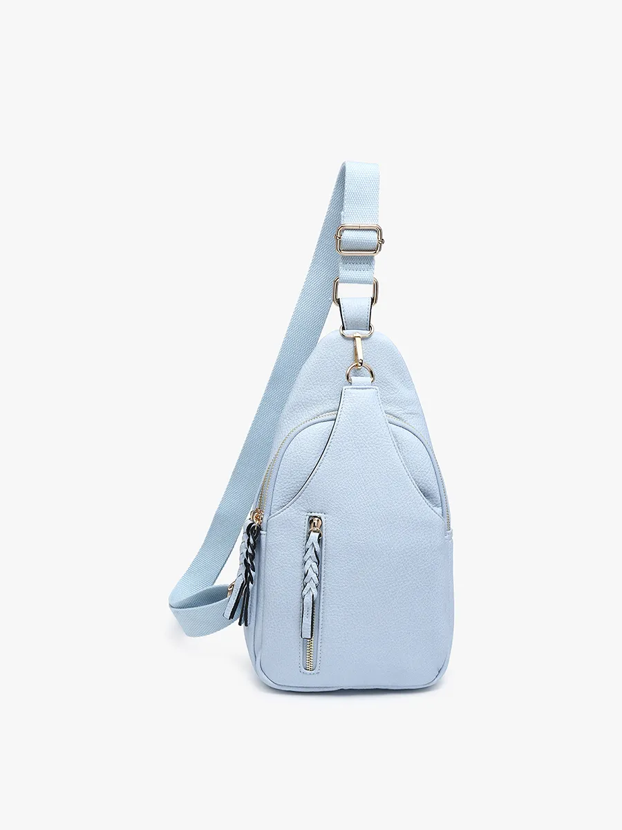 M2342 Nikki Dual Compartment Sling Pack Bag: Bubblegum