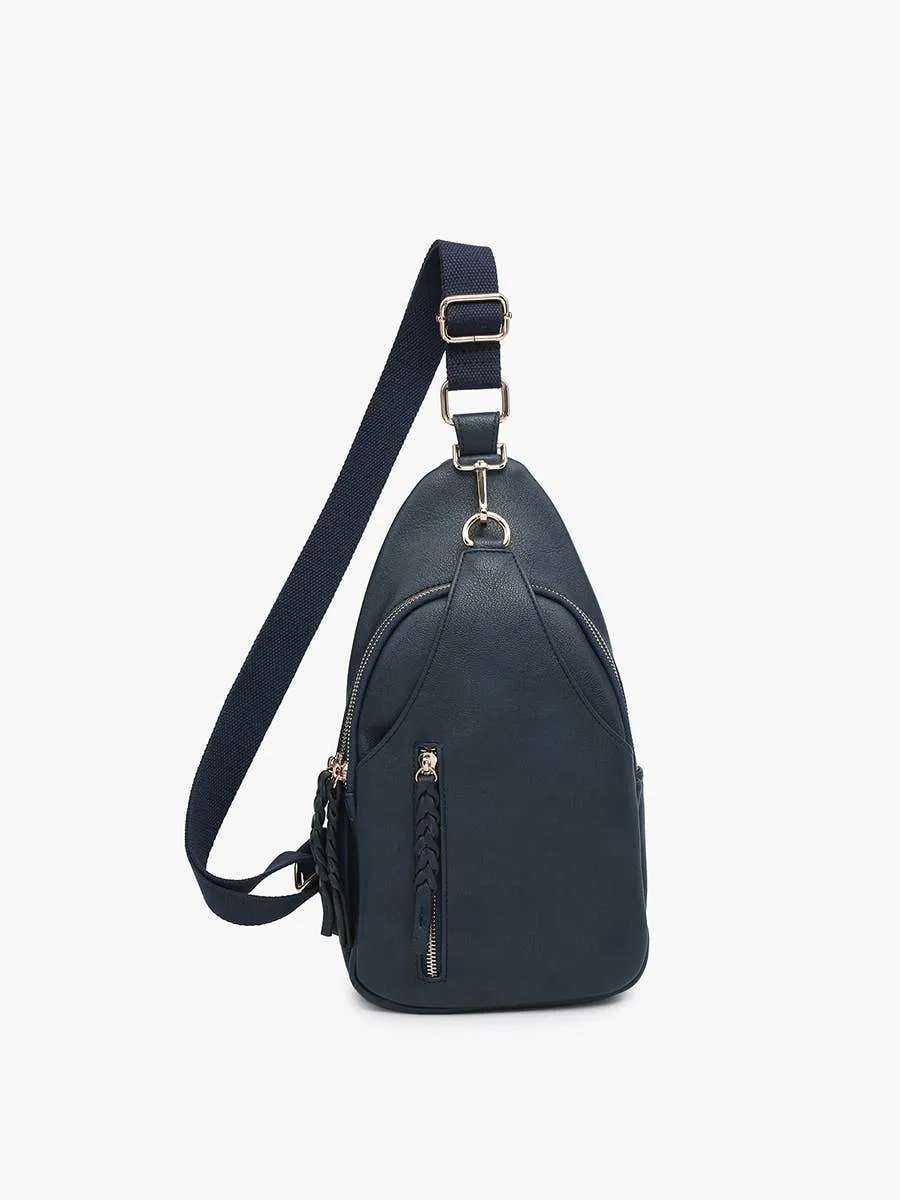 M2342 Nikki Dual Compartment Sling Pack Bag: Bubblegum