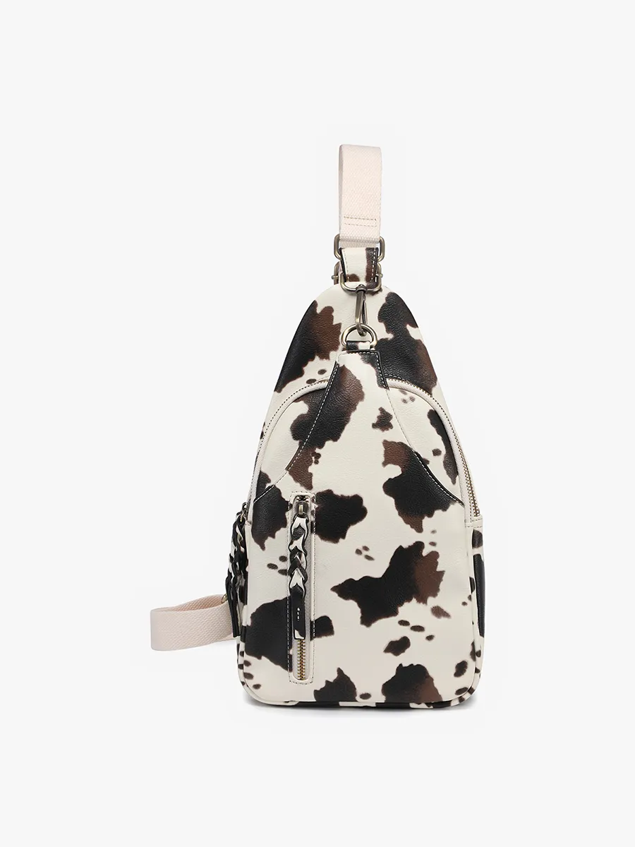 M2342 Nikki Dual Compartment Sling Pack Bag: Bubblegum