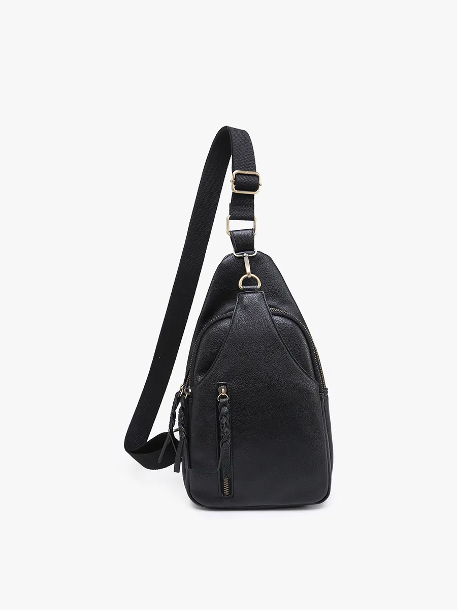 M2342 Nikki Dual Compartment Sling Pack Bag: Bubblegum