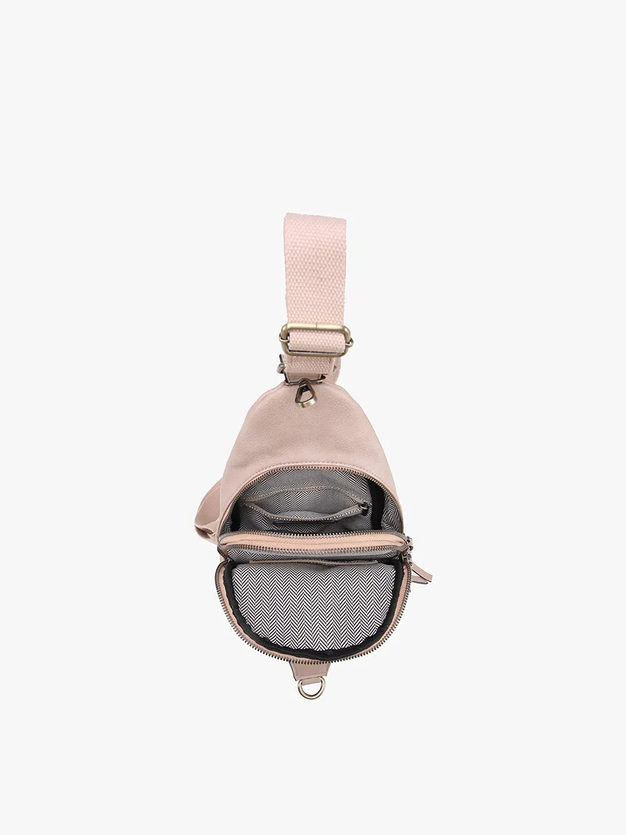 M2342 Nikki Dual Compartment Sling Pack Bag: Bubblegum