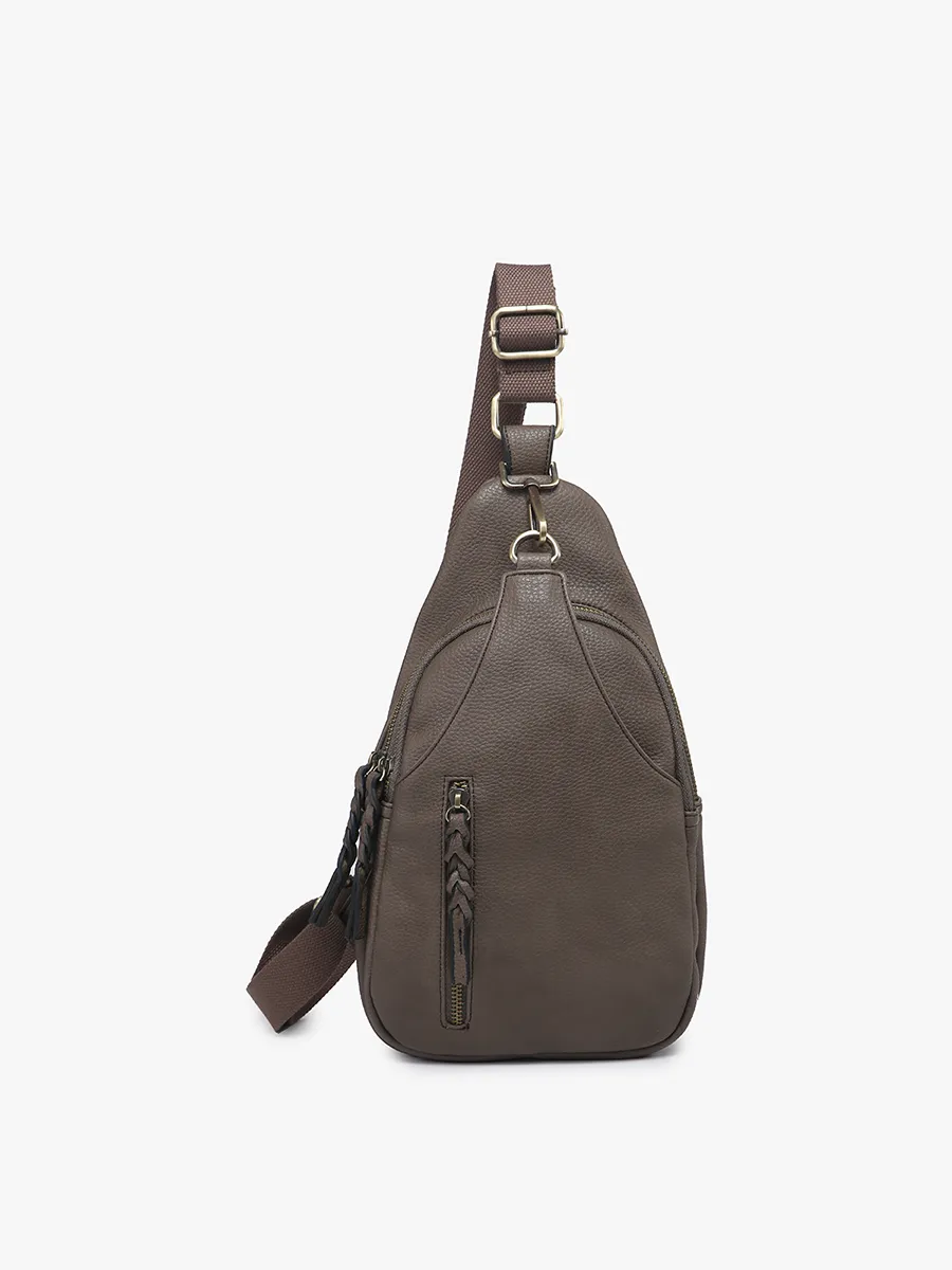 M2342 Nikki Dual Compartment Sling Pack Bag: Bubblegum