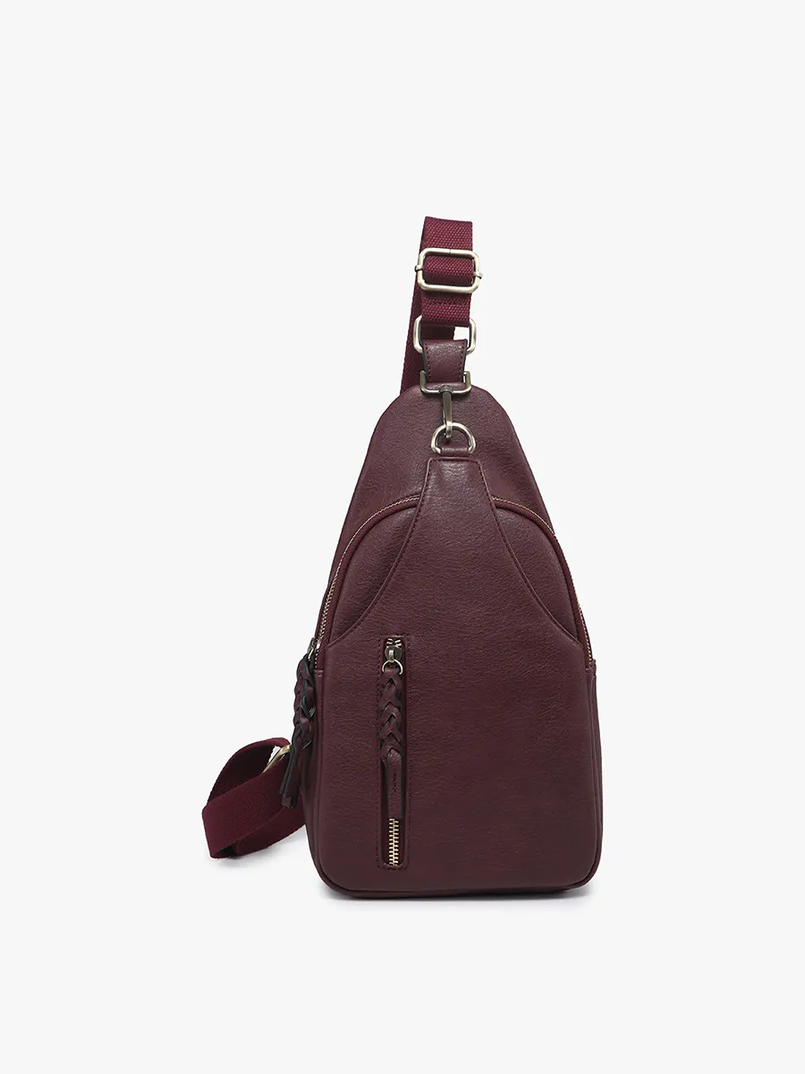 M2342 Nikki Dual Compartment Sling Pack Bag: Bubblegum