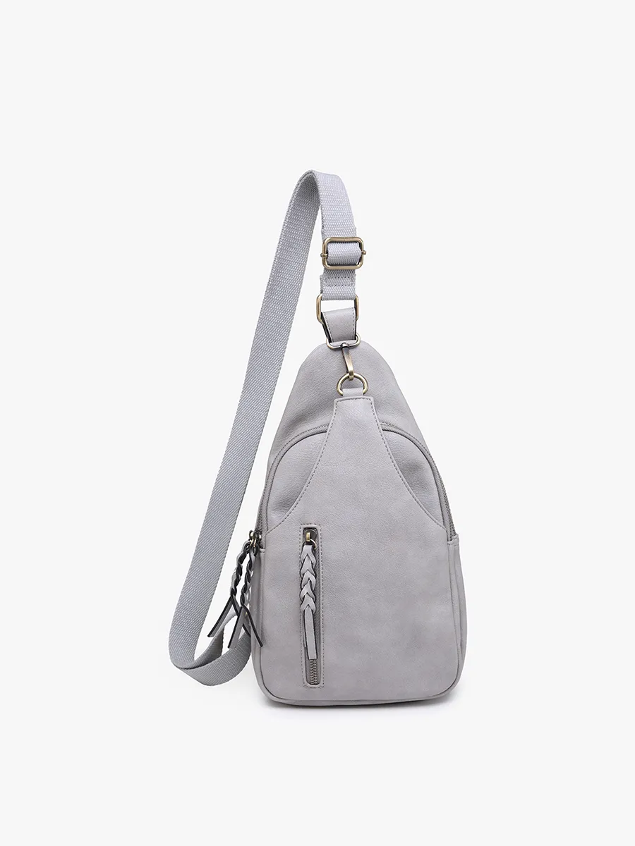 M2342 Nikki Dual Compartment Sling Pack Bag: Bubblegum