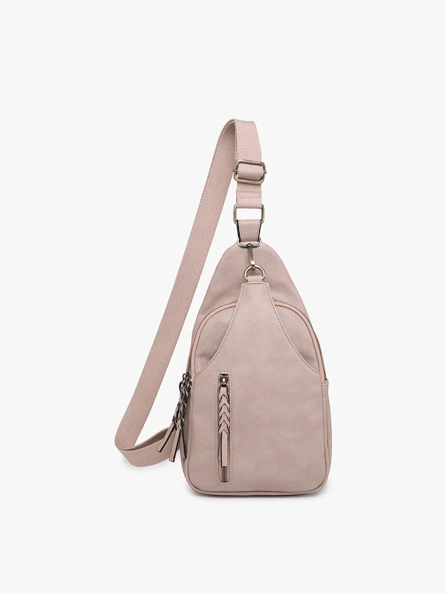 M2342 Nikki Dual Compartment Sling Pack Bag: Bubblegum