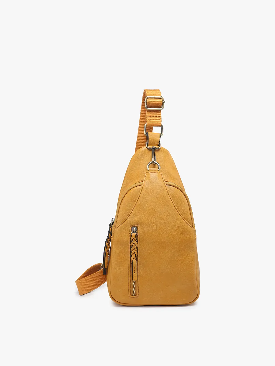 M2342 Nikki Dual Compartment Sling Pack Bag: Bubblegum