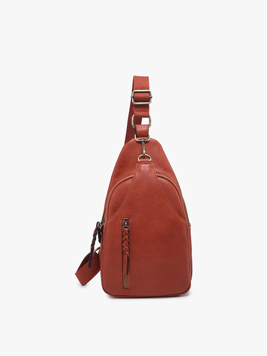 M2342 Nikki Dual Compartment Sling Pack Bag: Bubblegum
