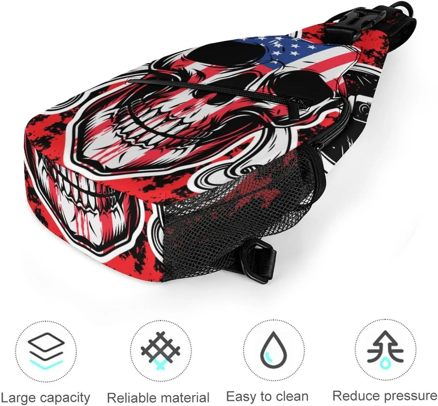 Magic Feathers Moons Sling Bag for Women Men Stars Gold M
