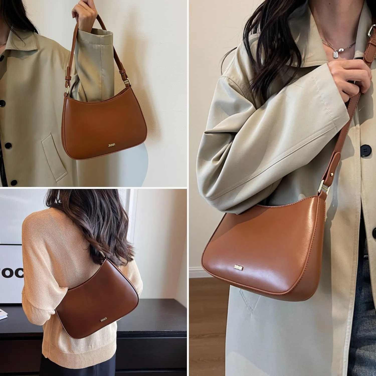 Makukke Small Shoulder Bag, Crossbody Bag - PU Leather, Y2K Vintage Party Handbag