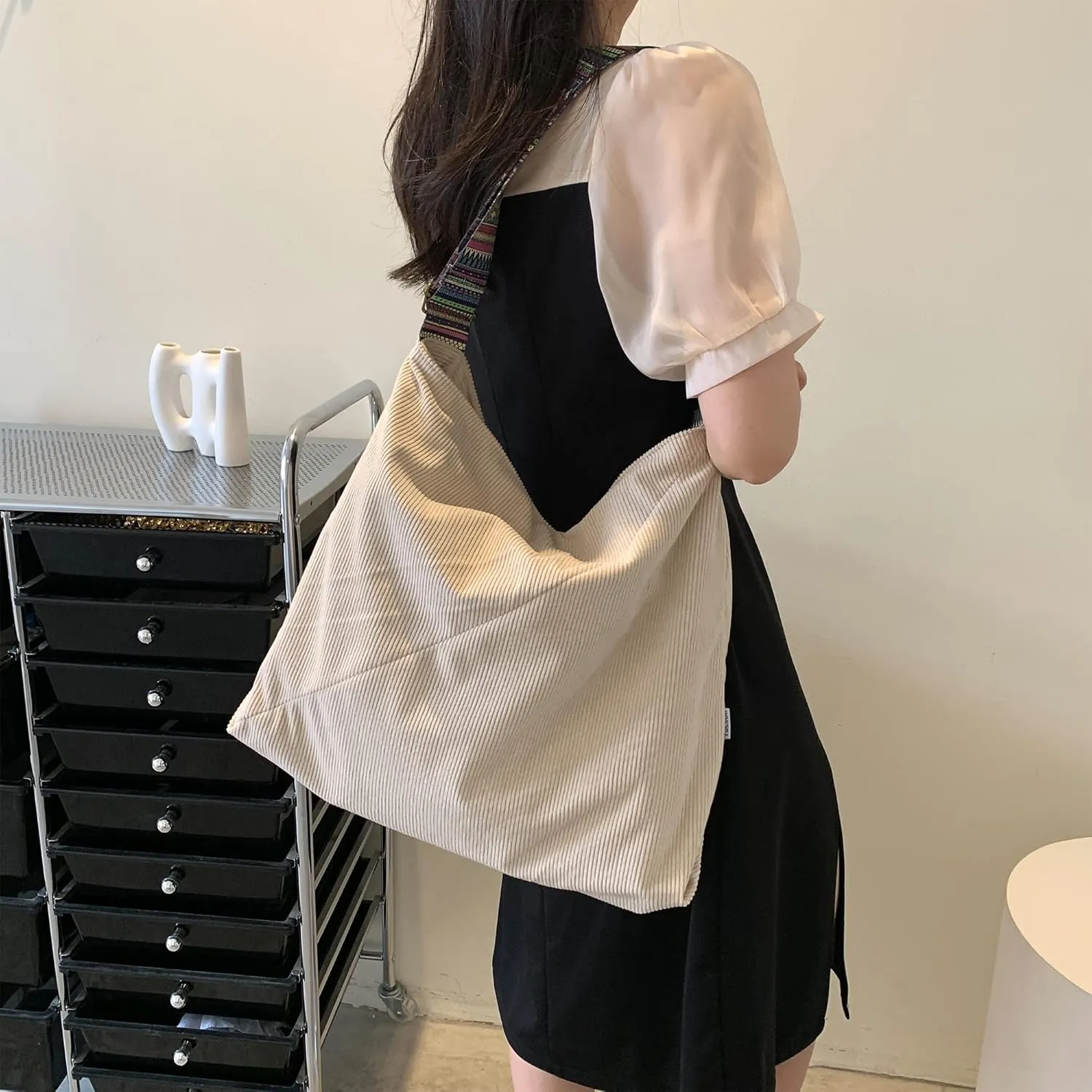 Makukke Tote Bag Women Large Crossbody Bag Stylish Handbag for Women Corduroy Hobo Bag Fashion shoulder Bag Purse