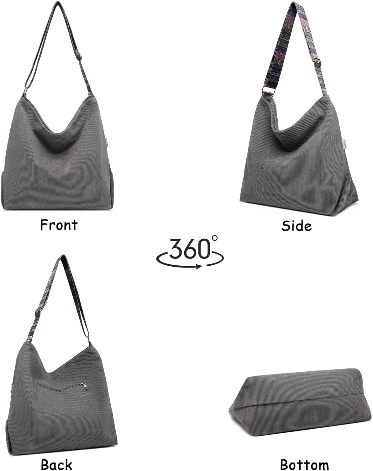 Makukke Tote Bag Women Large Crossbody Bag Stylish Handbag for Women Corduroy Hobo Bag Fashion shoulder Bag Purse
