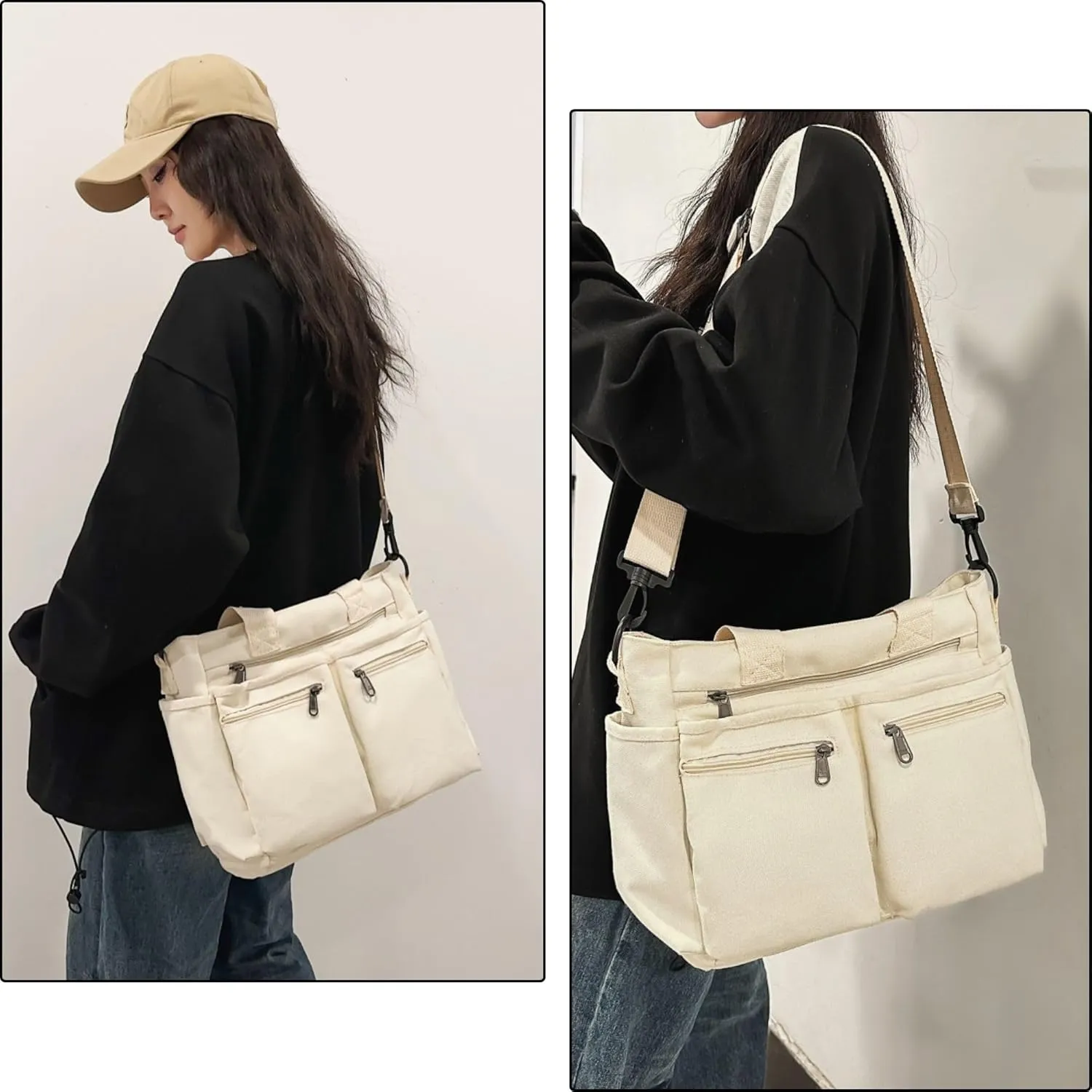 Makukke Tote Bag Women Large Crossbody Bag Stylish Handbag for Women Corduroy/Canvas Hobo Bag Fashion shoulder Bag Purse