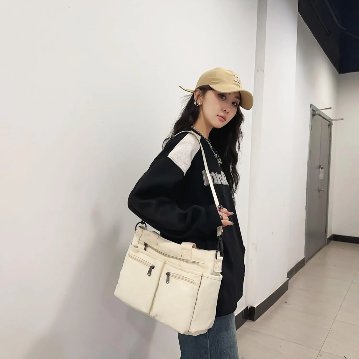 Makukke Tote Bag Women Large Crossbody Bag Stylish Handbag for Women Corduroy/Canvas Hobo Bag Fashion shoulder Bag Purse