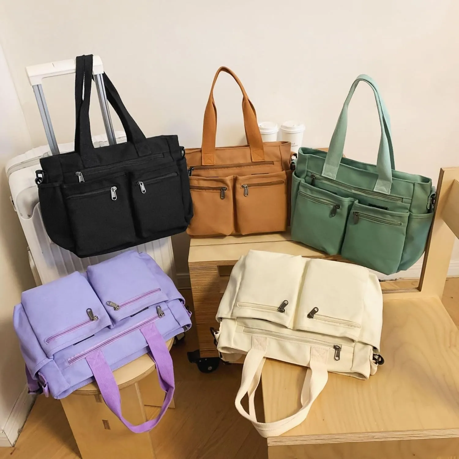 Makukke Tote Bag Women Large Crossbody Bag Stylish Handbag for Women Corduroy/Canvas Hobo Bag Fashion shoulder Bag Purse