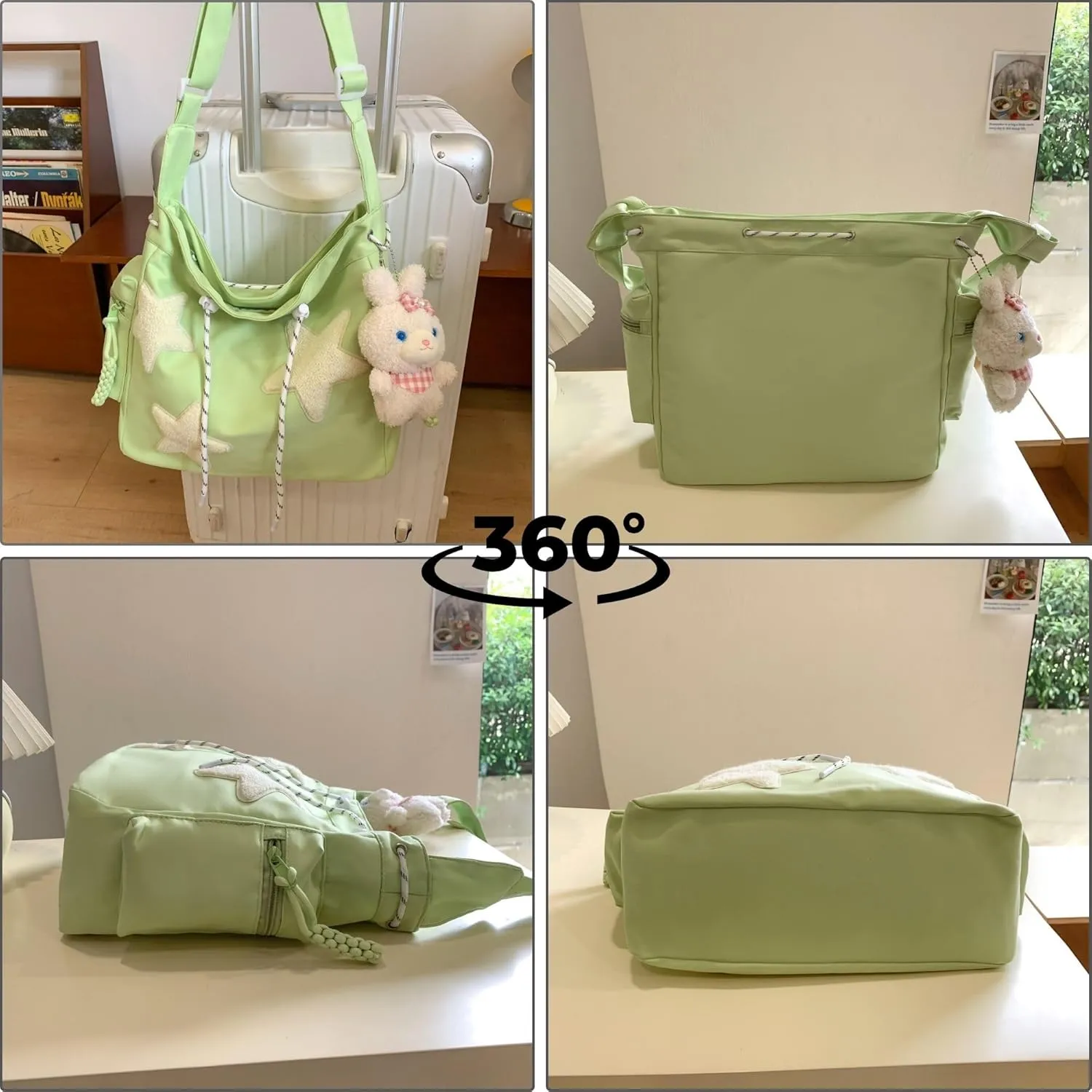 Makukke Y2K Corduroy Shoulder Bag Women, Cute Tote Bag Large Crossbody Bag for Office Work Travel Shopping