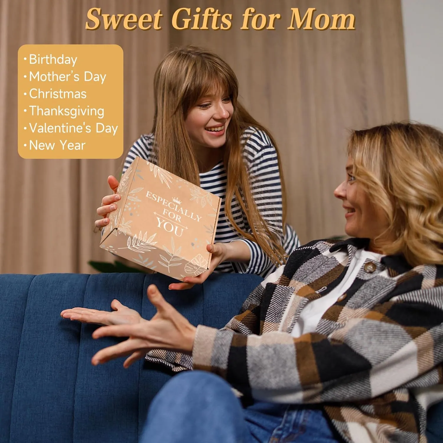 Mama Gifts for Mom, Mothers Day Gifts for Mom, 16 Oz Glass Cup Canvas Tote Bag Gift Basket