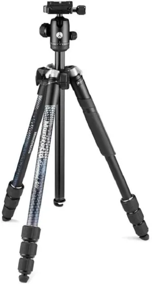 Manfrotto Element MII Camera Tripod, Travel Tripod in Aluminium with Ball Head and Carrying Bag, for Compact Cameras, CSC, DSLR, Photography Accessories for Content Creation and Vlogging