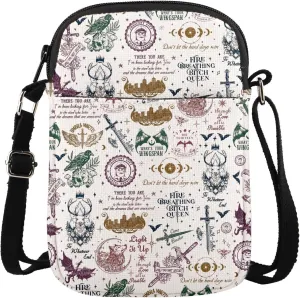 MAOFAED Literary Inspired Gift, Crossbody Bag for Book Lover, Don’t Let The Hard Day Win, Bookish Merchandise (light itCB)