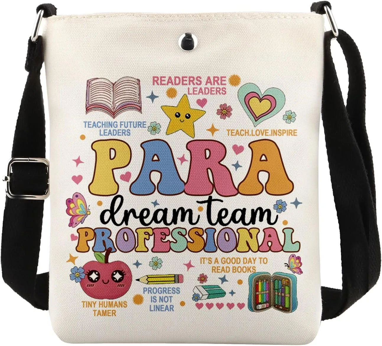 MAOFAED Paraprofessional Gift， Teacher Aide Gift， Para Appreciation Gift， Paraprofessional Dream Team Crossbody Bag