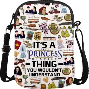 MAOFAED Princess Movie Inspired Gift, Me A Princess? Shut Up, Princess of Genovia Gift, Crossbody Bag for Her