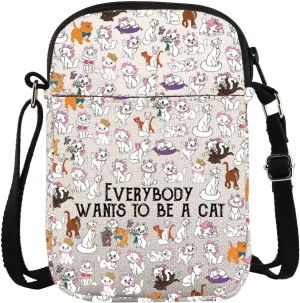 Marie Aristocats Crossbody Bag Marie Fan Gift Cats Kitten Friends Gift Aristocats Canvas Shoulder Bag