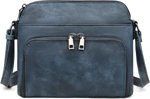 MASINTOR Crossbody Purse Bags for Women, Multi-Pocket Soft Leather Shoulder Purse with Tassel, Lightweight Travel Handbag
