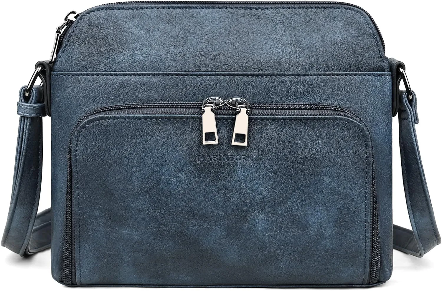 MASINTOR Crossbody Purse Bags for Women, Multi-Pocket Soft Leather Shoulder Purse with Tassel, Lightweight Travel Handbag