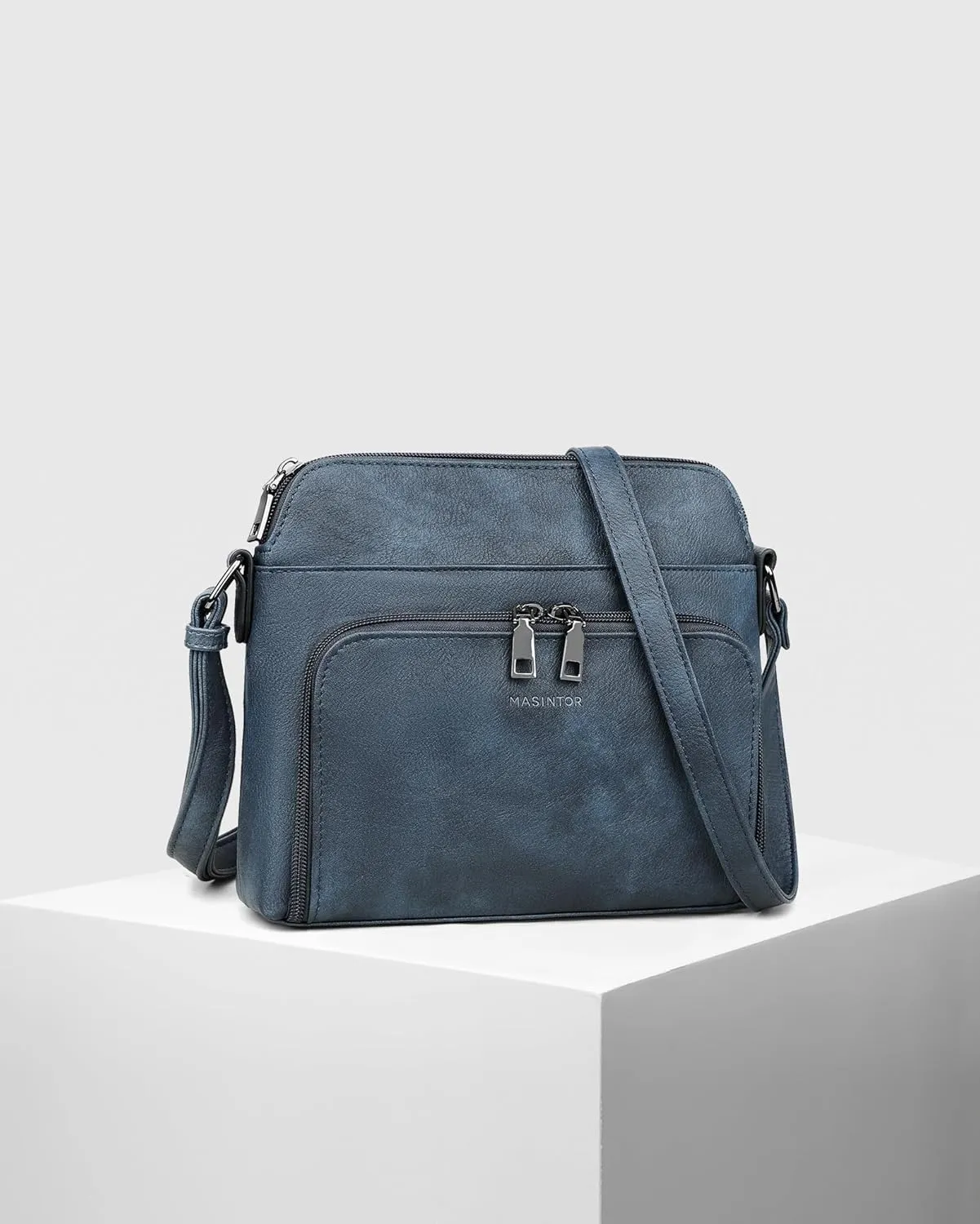 MASINTOR Crossbody Purse Bags for Women, Multi-Pocket Soft Leather Shoulder Purse with Tassel, Lightweight Travel Handbag