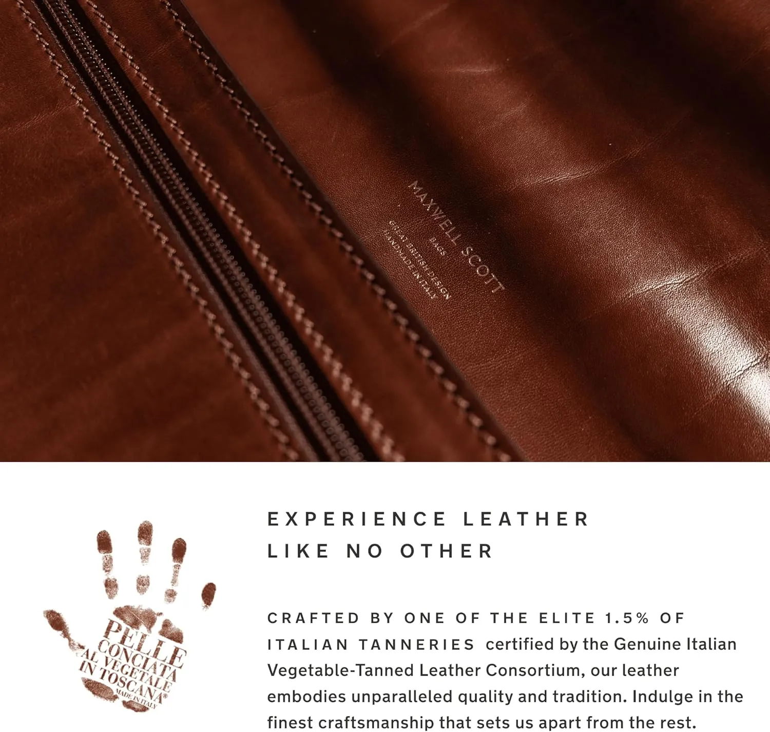 Maxwell Scott - Mens Luxury Italian Leather Large Square Briefcase - Zip Closure - Handmade in Italy - The Alanzo