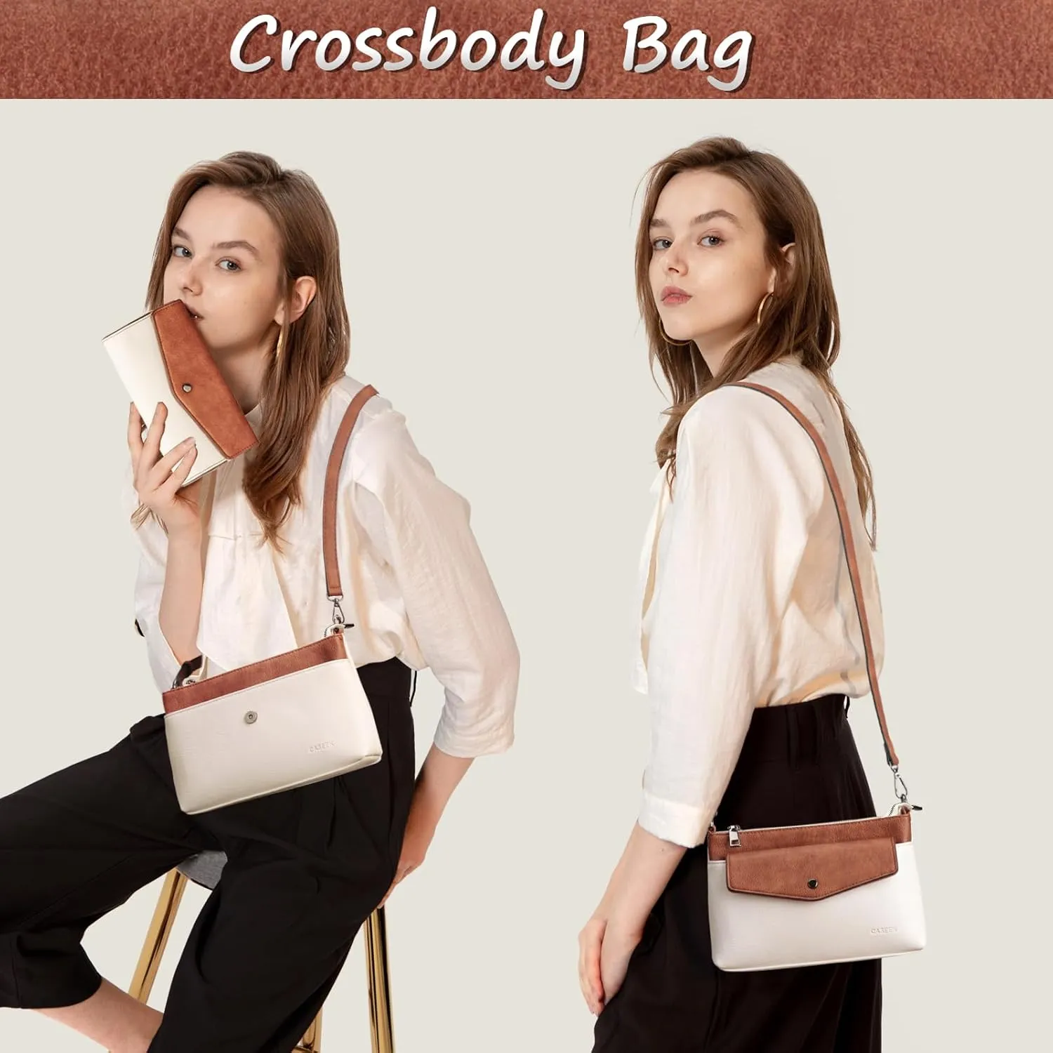 Medium Crossbody Bags for Women: Small Fashion Leather Purses Shoulder Cross Body Bag for Daily Use and Travel