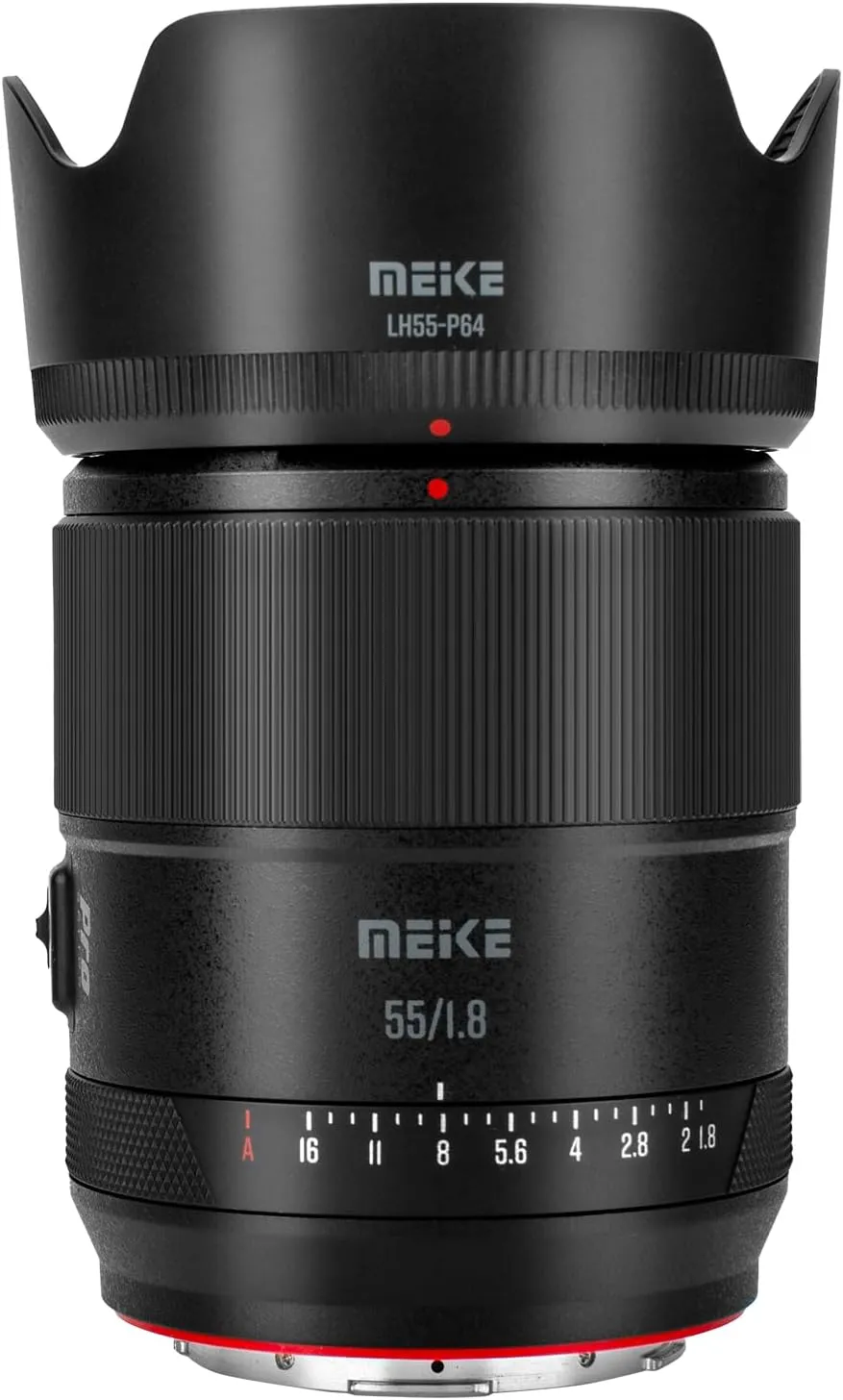 Meike 55mm F1.8 Auto Focus Large Aperture STM Full Frame Standard Prime Portrait Lens Compatible with Panasonic Lumix Sigma Leica L-Mount Cameras S1H S1 S5 S5 Mark II S1R S9 SL SL2 FP SL3