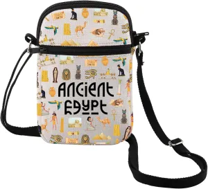MEIKIUP Ancient Egypt Cross Body Shoulder Bag Egypt Lover Gift Egypt Travel Gift Ancient Egypt Mythology Souvenir