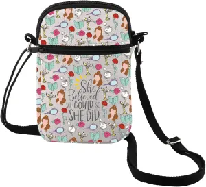 MEIKIUP Beauty Princess Crossbody Bag Fairy Tales Shoulder Bag Princess Gift for Women