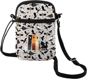 MEIKIUP Empyrean Series Merch Crossbody Bag Dragon Wing & Iron Flame& Onyx Storm Bookish Shoulder Bag