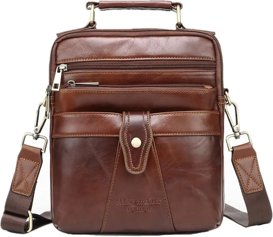 Men's Genuine Leather Messenger Shoulder Bag Handbag CrossBody Briefcase