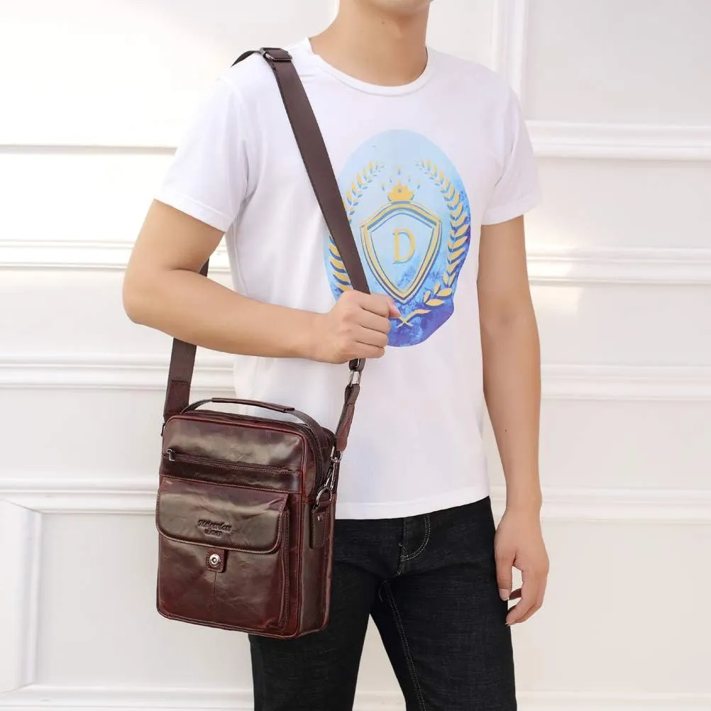 Men's Genuine Leather Messenger Shoulder Bag Handbag CrossBody Briefcase