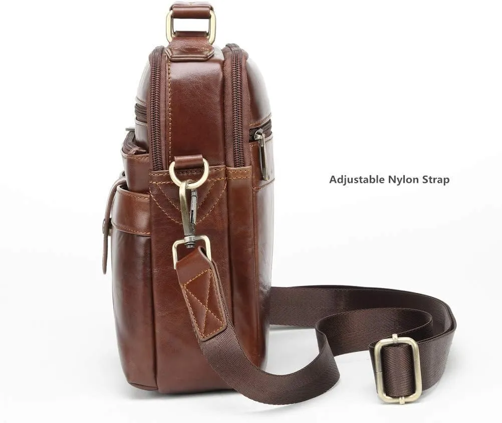 Men's Genuine Leather Messenger Shoulder Bag Handbag CrossBody Briefcase