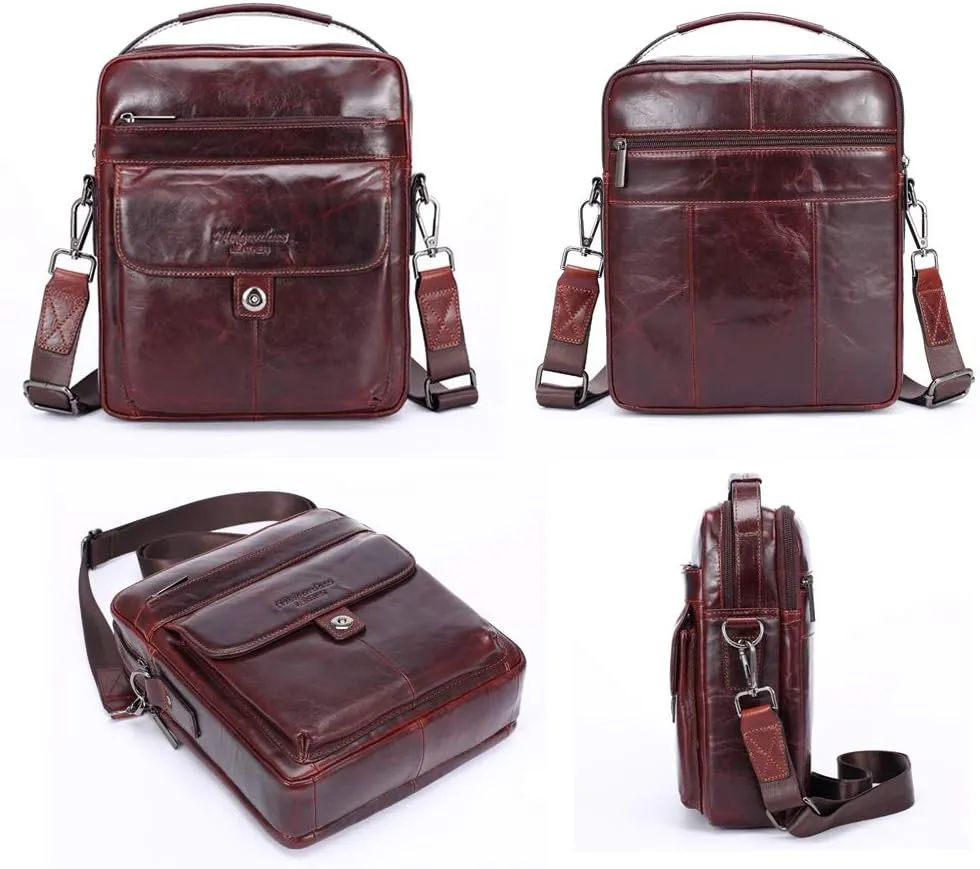 Men's Genuine Leather Messenger Shoulder Bag Handbag CrossBody Briefcase