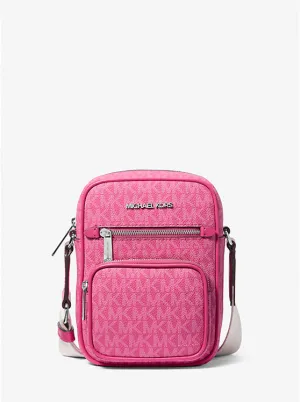 Micheal Kors Jet Set Medium Signature Logo Crossbody Bag Dragonfruit
