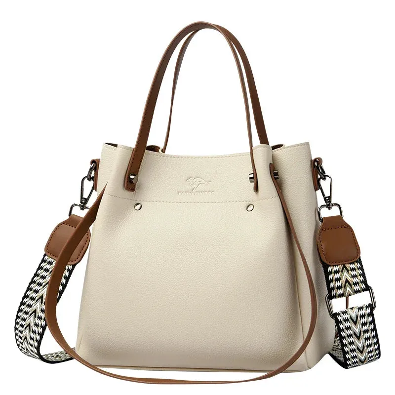 Modern Two-Tone Shoulder Bag