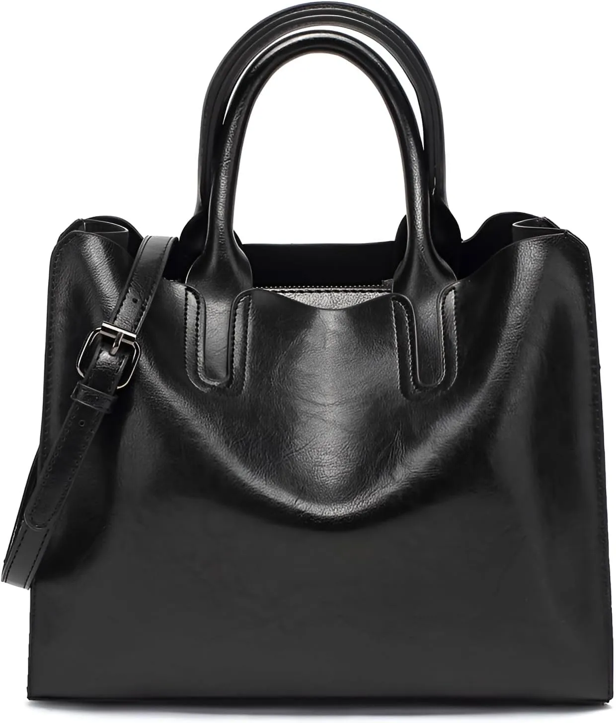 Mokcoliy]【Women's Crossbody Tote Bag 2021 Retro Stylish Shoulder Bag, Large Capacity PU Leather Handbag for Everyday Use, Office & Weekend, Fashion-Forward Functional Design