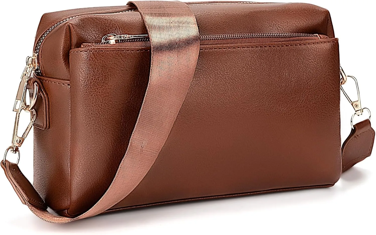 molshine PU Leather Crossbody Bags for Women,Multi Pockets CrossBody Shoulder Handbag with Adjustable Wide Strap HB040