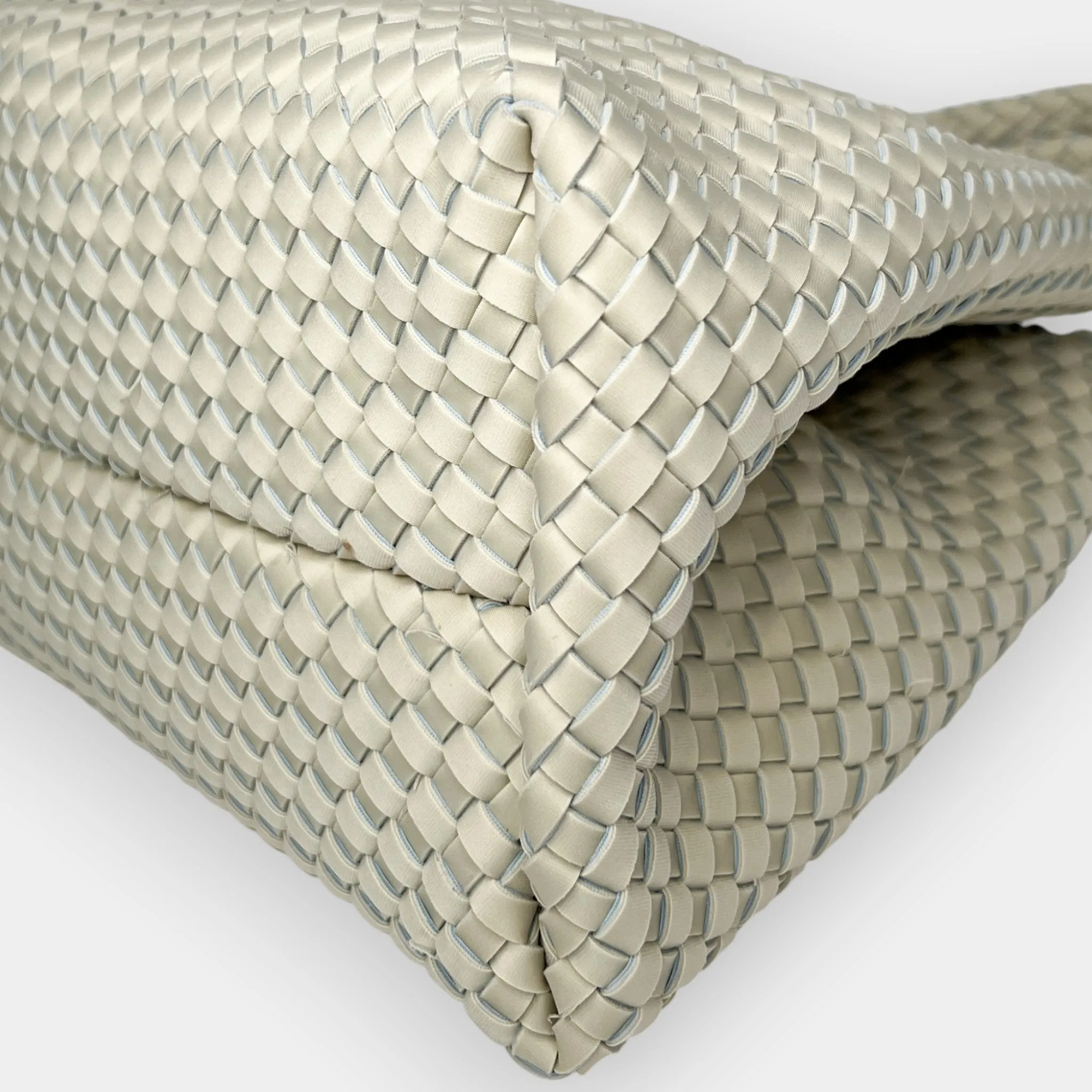 Mon Milou Pale Green and Blue Neoprene Woven Bag