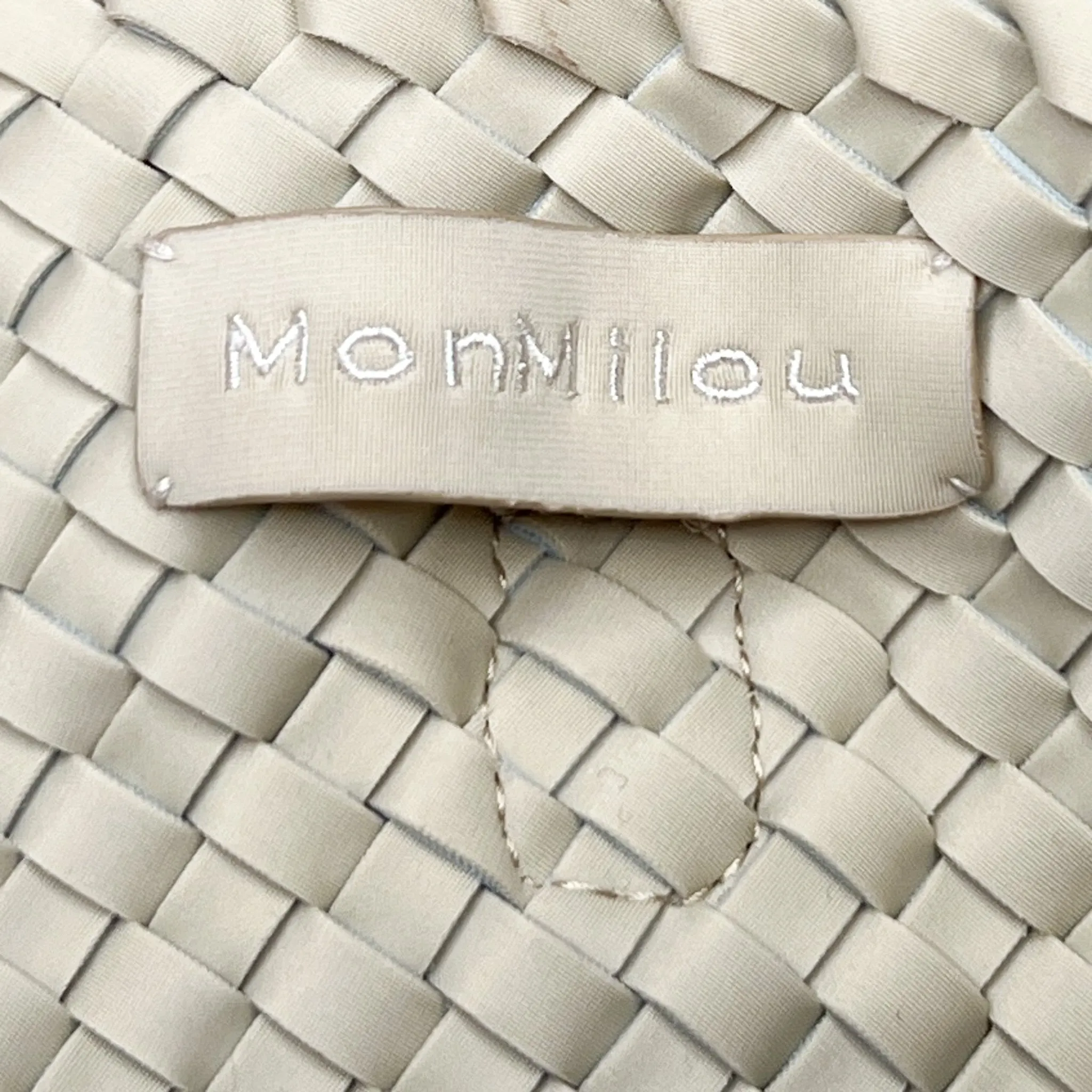 Mon Milou Pale Green and Blue Neoprene Woven Bag
